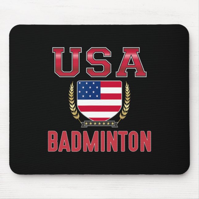 Usa Badminton -  Mouse Pad (Front)