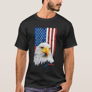 Usa  Bald Eagle Patriotic American Flag 4th Of Jul T-Shirt
