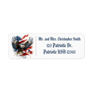 USA Bald Eagle Patriotic Art – Bold American Flag