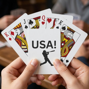 USA baseball player using dot as a ball Playing Cards