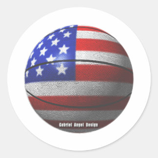 USA Basketball Classic Round Sticker