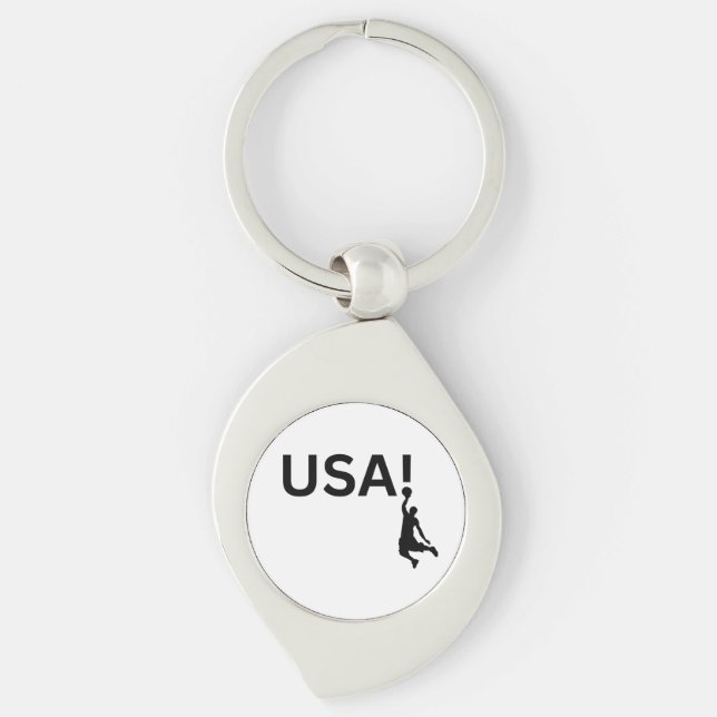USA basketball player Key Ring (Front)