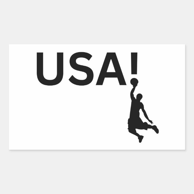 USA basketball player Rectangular Sticker (Front)