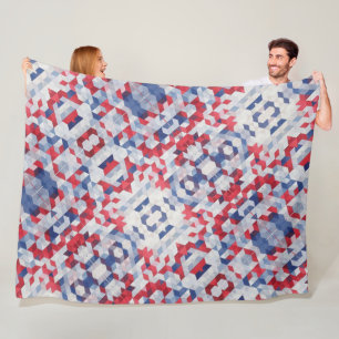USA Bauhaus Geometric Art Fleece Blanket
