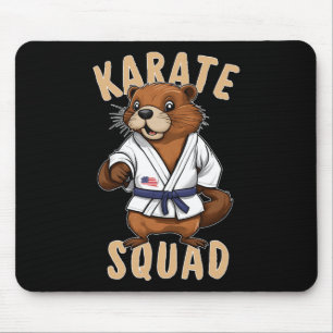 Usa Beaver Karate Squad Rep Your Team Martial Arts Mouse Pad