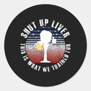 USA Beer Drinking Team Funny Day American Gift Classic Round Sticker