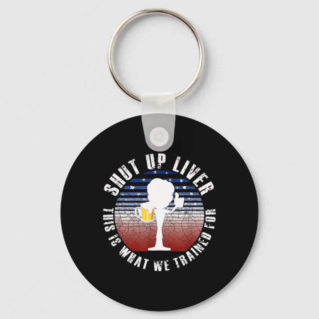 USA Beer Drinking Team Funny Day American Gift Key Ring (Front)
