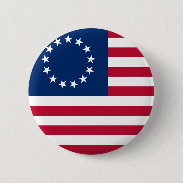 usa betsy flag 6 cm round badge (Front)