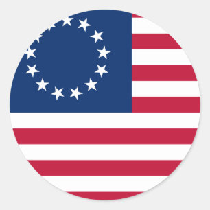 usa betsy ross flag classic round sticker