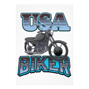 USA Biker logo Photo Print