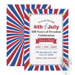 USA Birthday Party Invitation