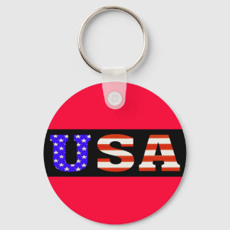 USA Blk 11x3 Key Ring