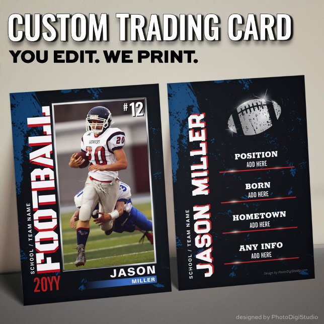 USA Blue Red Football Trading Card Football Card (USA Blue Red Football Trading Card Football Card)
