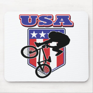 USA BMX Biker Mouse Pad
