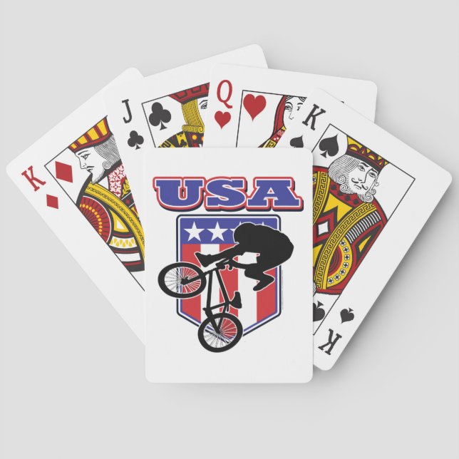 USA BMX Biker Playing Cards (Back)
