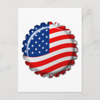 USA Bottle Cap Postcard