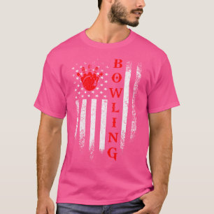 Usa Bowling American Flag Bowler For Kid T-Shirt