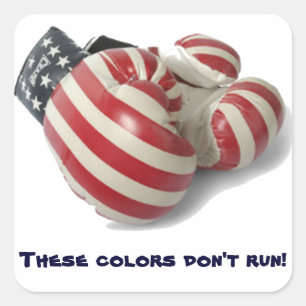 USA Boxing Gloves Square Sticker