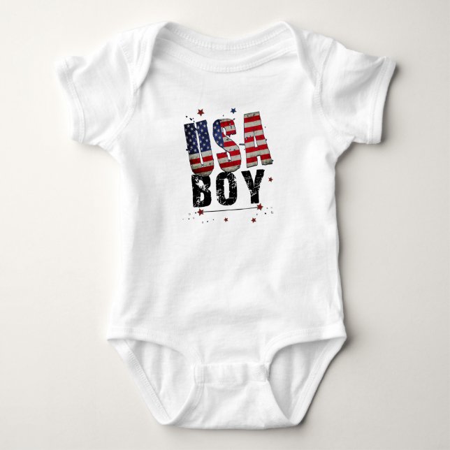 USA Boy Baby Bodysuit (Front)