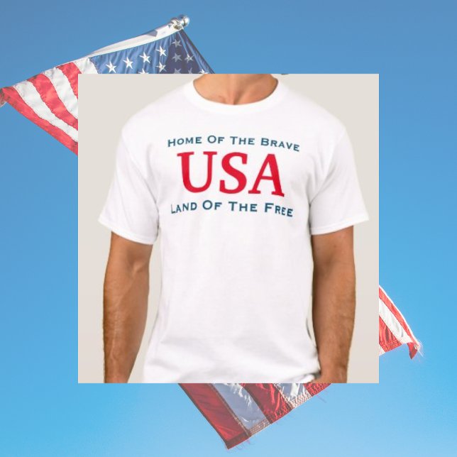 USA Brave And Free Patriotic  T-Shirt (Creator Uploaded)