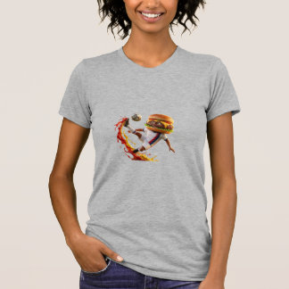 USA Burger Soccer Striker - 3D Food Mascot T-Shirt