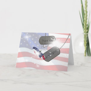 USA Butterfly Thank You Card