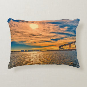 USA, CA, San Diego-Coronado Bay Bridge Decorative Cushion