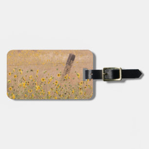 USA, California, Adin. Barbed-Wire Fence Luggage Tag