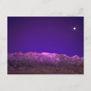 USA, California, Alabama Hills. Moonset over Postcard