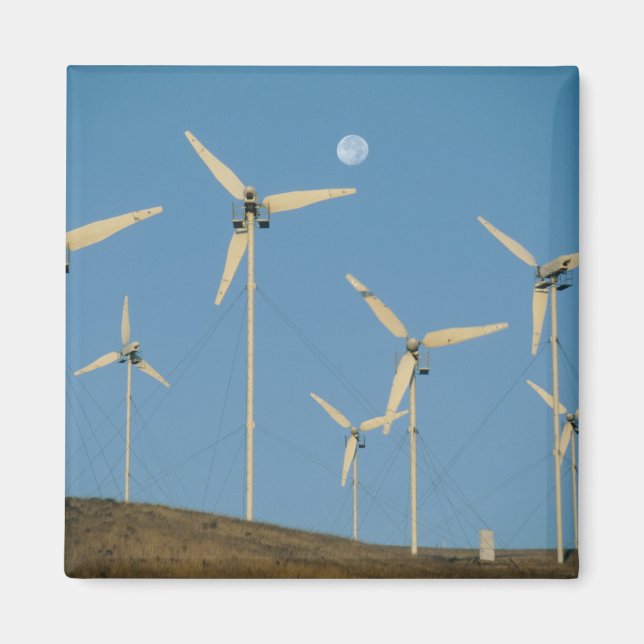 USA, California, Altamont Pass, wind generators. Magnet (Front)