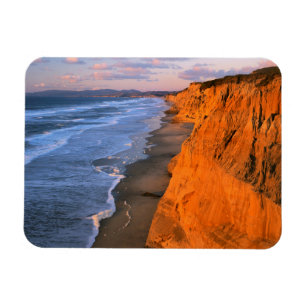 USA, California, Cliffs At Pescadero State Beach Magnet