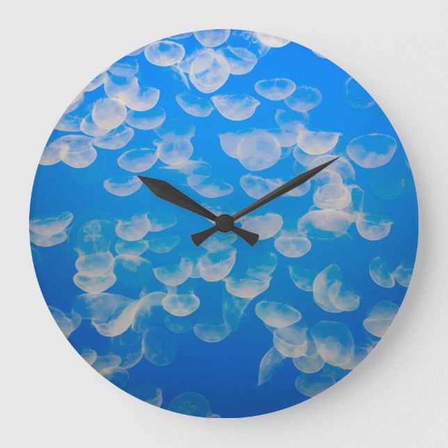 USA, California. Jellyfish In The Monterey Bay Large Clock (Front)