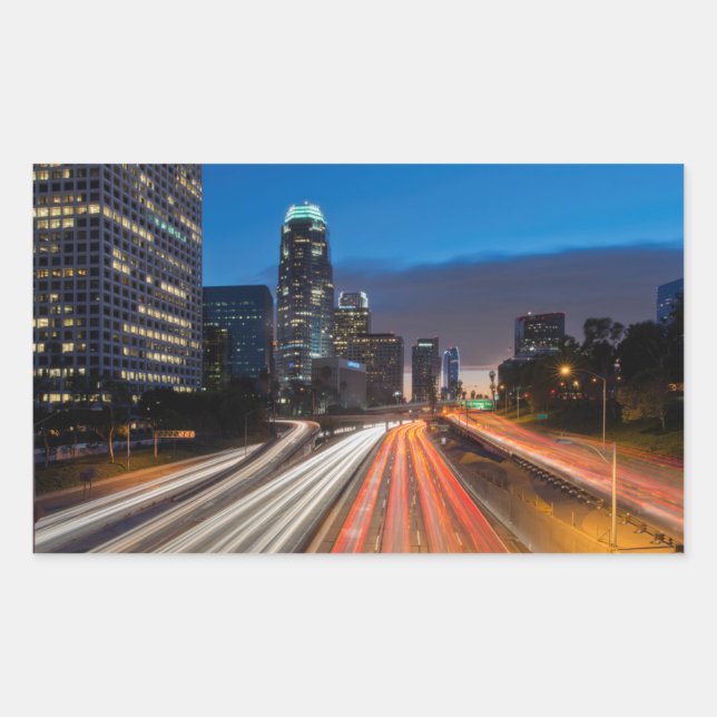 USA, California, Los Angeles, 110 Freeway 2 Rectangular Sticker (Front)