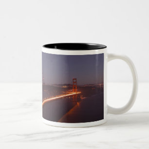 USA, California, Marin. Moonrise above the Two-Tone Coffee Mug