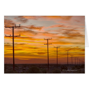 USA, California, Palm Springs, power line at 2