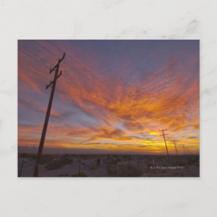 USA, California, Palm Springs, power line at Postcard