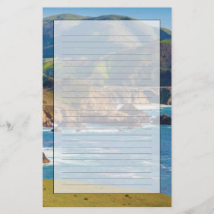 USA, California. Panorama Of Big Sur With Bixby Stationery