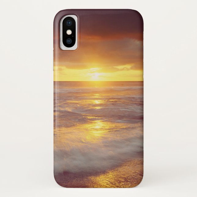 USA, California, San Diego. Sunset Cliffs beach Case-Mate iPhone Case (Back)