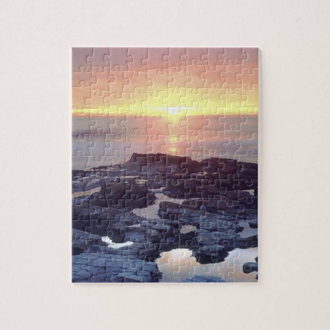 USA, California, San Diego. Sunset Cliffs tide Jigsaw Puzzle (Vertical)