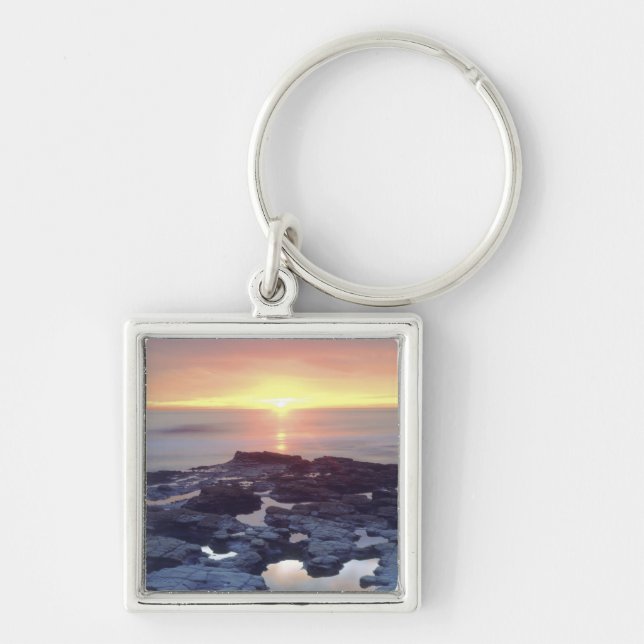USA, California, San Diego. Sunset Cliffs tide Key Ring (Front)