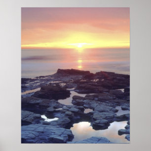USA, California, San Diego. Sunset Cliffs tide Poster