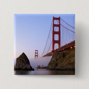 USA, California, San Francisco. Golden Gate 3 15 Cm Square Badge