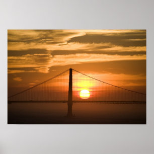 USA. California. San Francisco. Sun setting Poster