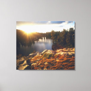 USA, California, Sierra Nevada Mountains. Sunset Canvas Print