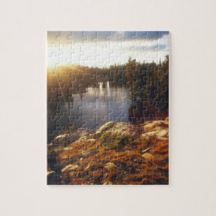 USA, California, Sierra Nevada Mountains. Sunset Jigsaw Puzzle