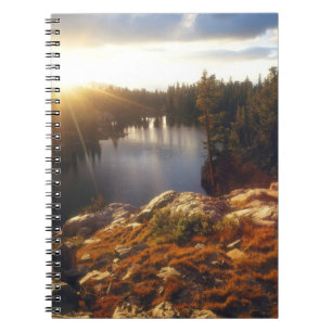 USA, California, Sierra Nevada Mountains. Sunset Spiral Notebook