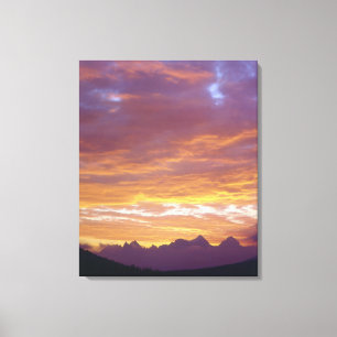 USA, California, Sunset over the Sierra Nevada Canvas Print