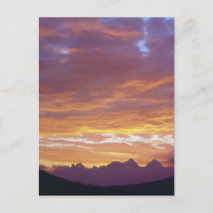 USA, California, Sunset over the Sierra Nevada Postcard