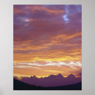 USA, California, Sunset over the Sierra Nevada Poster