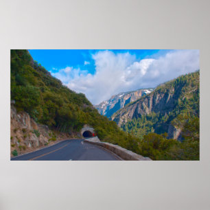 USA, California. Tunnel On The Road To Yosemite Poster